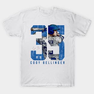 Cody Bellinger Los Angeles D Sketch T-Shirt